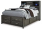 Caitbrook  Storage Bed With 8 Storage Drawers With Mirrored Dresser, Chest And 2 Nightstands