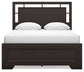 Covetown Queen Panel Bed with Mirrored Dresser