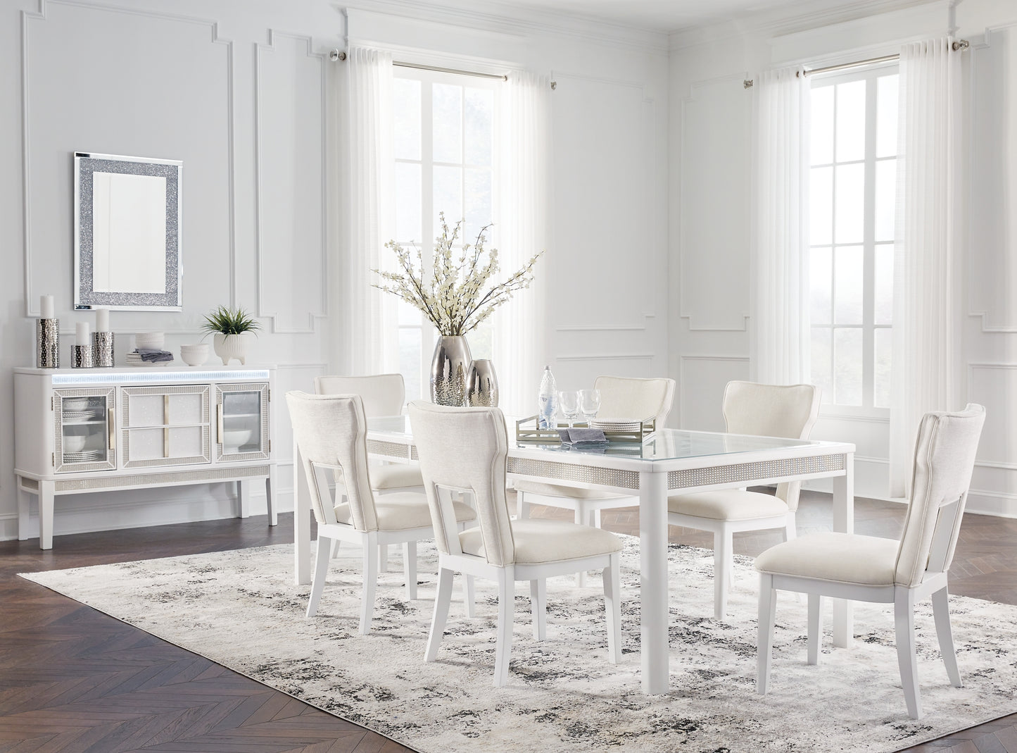 Chalanna Dining Table and 6 Chairs