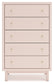 Wistenpine Twin Upholstered Panel Headboard with Mirrored Dresser, Chest and 2 Nightstands