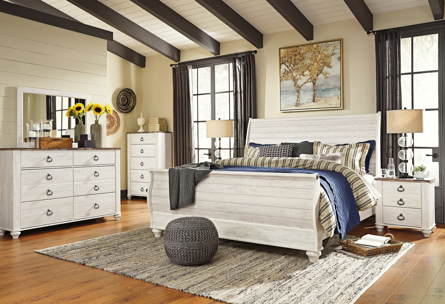 Ashley Express - Willowton  Sleigh Bed