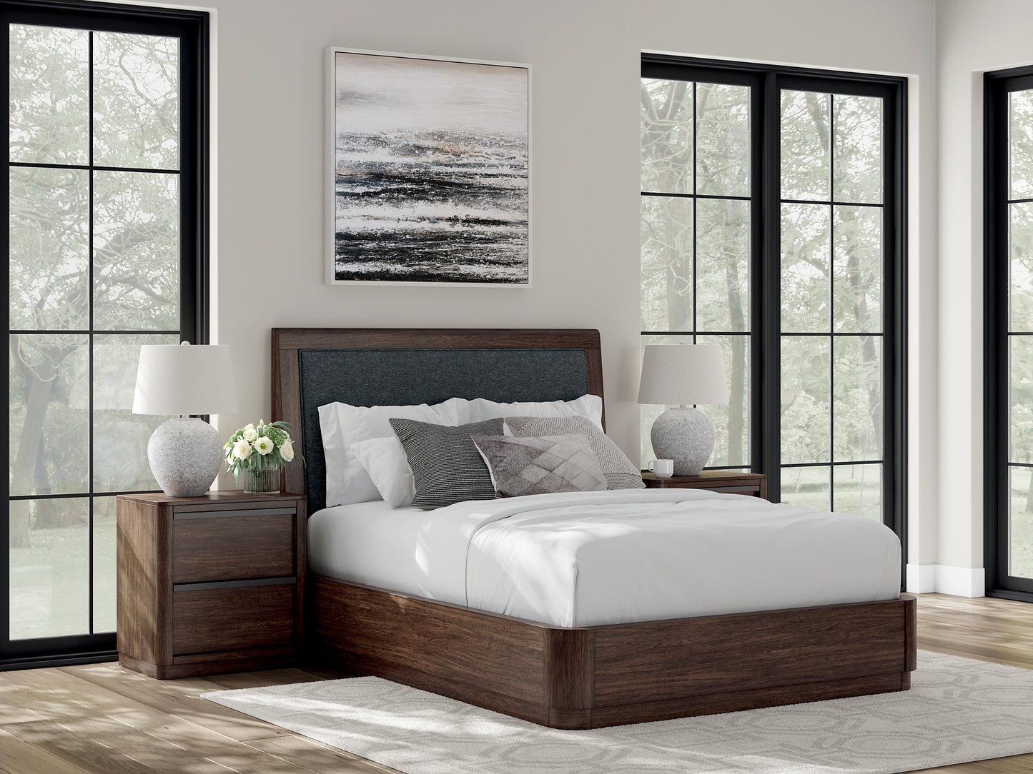 Dilenno Queen Upholstered Panel Bed