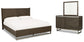 Arkenton Queen Panel Bed with Mirrored Dresser