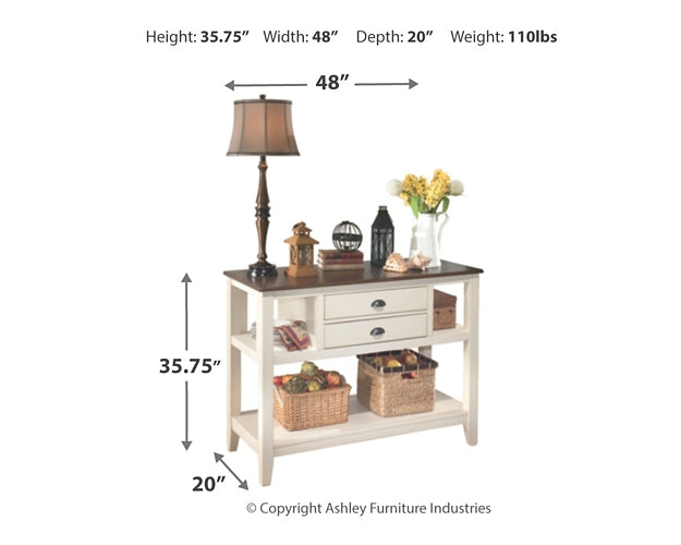 Ashley Express - Whitesburg Dining Table and 4 Chairs with Storage