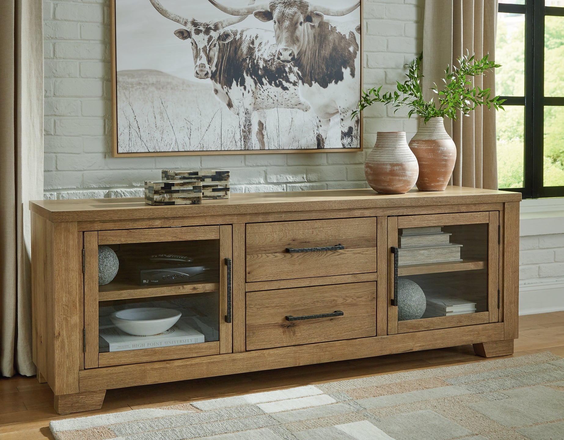 Large tv media console online