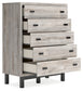 Vessalli King Panel Headboard with Mirrored Dresser and Chest