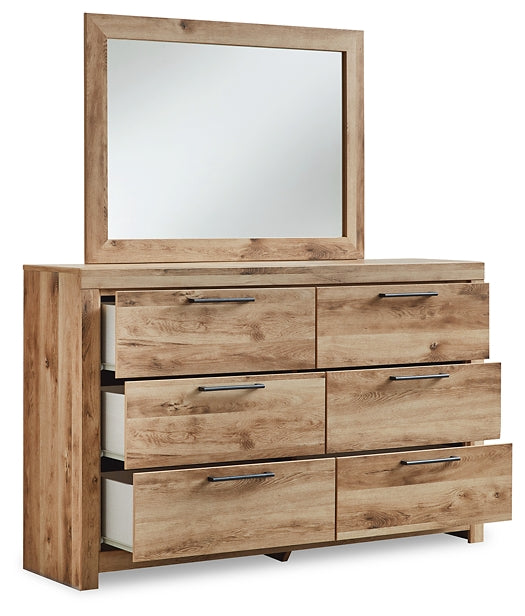 Hyanna Queen Panel Bed with Mirrored Dresser, Chest and 2 Nightstands