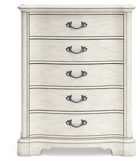 Arlendyne King Upholstered Bed with Mirrored Dresser, Chest and Nightstand